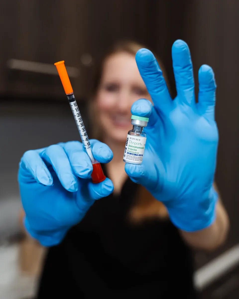 Close-up of an injectable consultation with a provider at Pura Vida Med Spa
