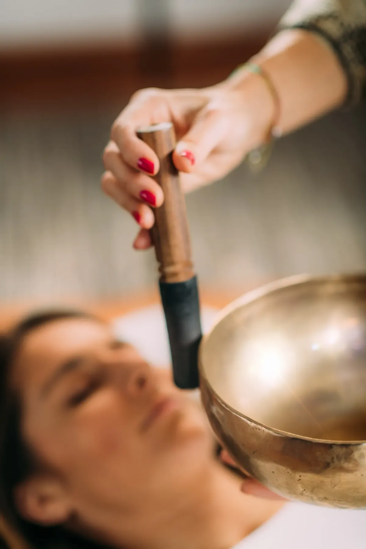 Crystal Tones Alchemy singing bowls and Koshi Chimes arranged for a sound bath at Pura Vida Med Spa in Fulton, MD